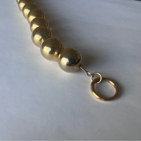 Vintage Gold Tone Geometric Egyptian Revival Collar Choker Necklace - Picture 5 of 5